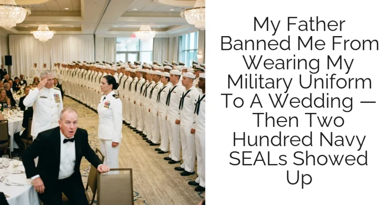 My Father Banned Me From Wearing My Military Uniform To A Wedding — Then Two Hundred Navy SEALs Showed Up