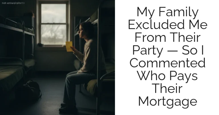 My Family Excluded Me From Their Party — So I Commented Who Pays Their Mortgage