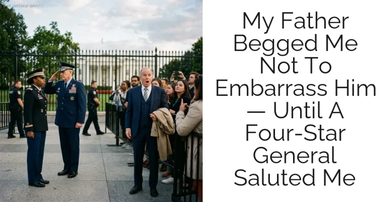 My Father Begged Me Not To Embarrass Him — Until A Four-Star General Saluted Me