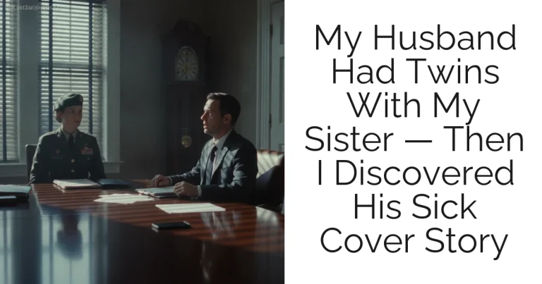 My Husband Had Twins With My Sister — Then I Discovered His Sick Cover Story