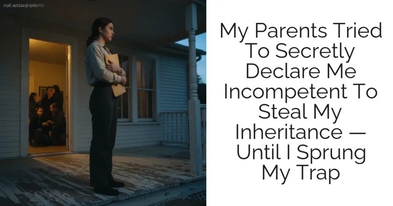 My Parents Tried To Secretly Declare Me Incompetent To Steal My Inheritance — Until I Sprung My Trap
