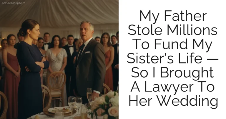 My Father Stole Millions To Fund My Sister's Life — So I Brought A Lawyer To Her Wedding