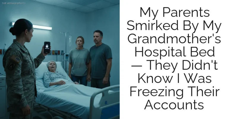 My Parents Smirked By My Grandmother's Hospital Bed — They Didn't Know I Was Freezing Their Accounts