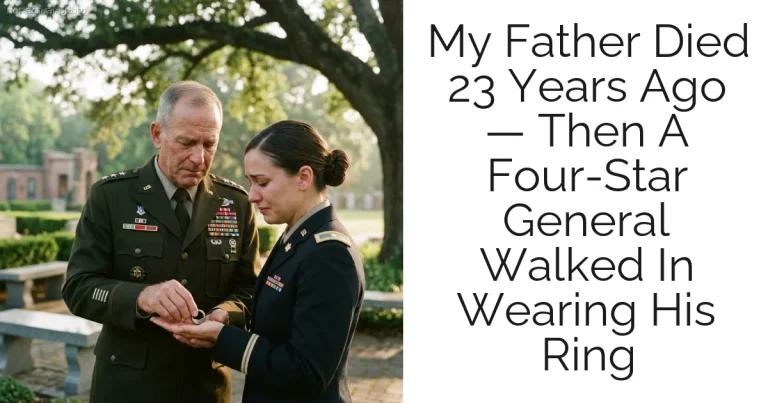 My Father Died 23 Years Ago — Then A Four-Star General Walked In Wearing His Ring