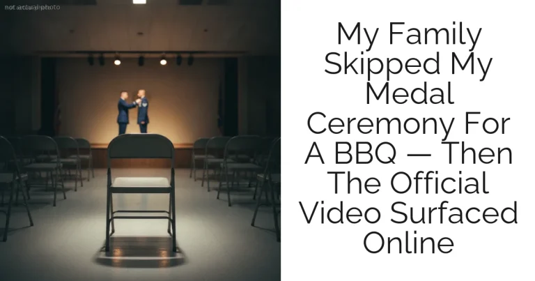 My Family Skipped My Medal Ceremony For A BBQ — Then The Official Video Surfaced Online