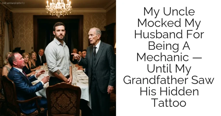 My Uncle Mocked My Husband For Being A Mechanic — Until My Grandfather Saw His Hidden Tattoo