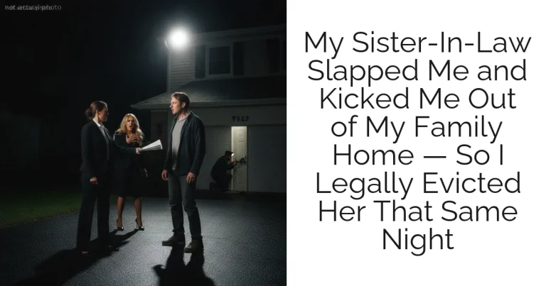 My Sister-In-Law Slapped Me and Kicked Me Out of My Family Home — So I Legally Evicted Her That Same Night