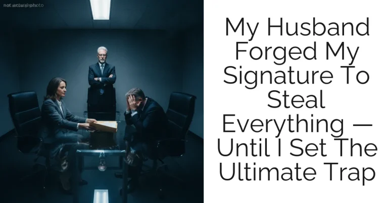 My Husband Forged My Signature To Steal Everything — Until I Set The Ultimate Trap
