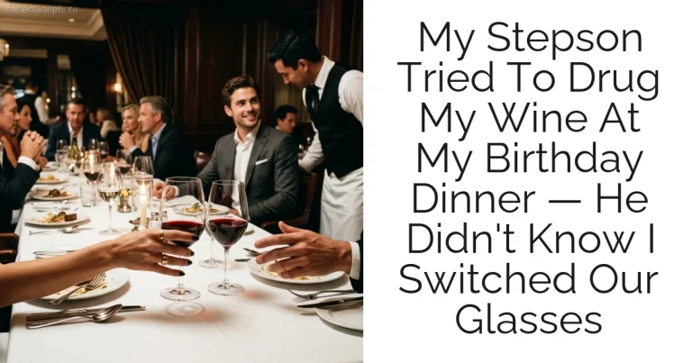 My Stepson Tried To Drug My Wine At My Birthday Dinner — He Didn't Know I Switched Our Glasses