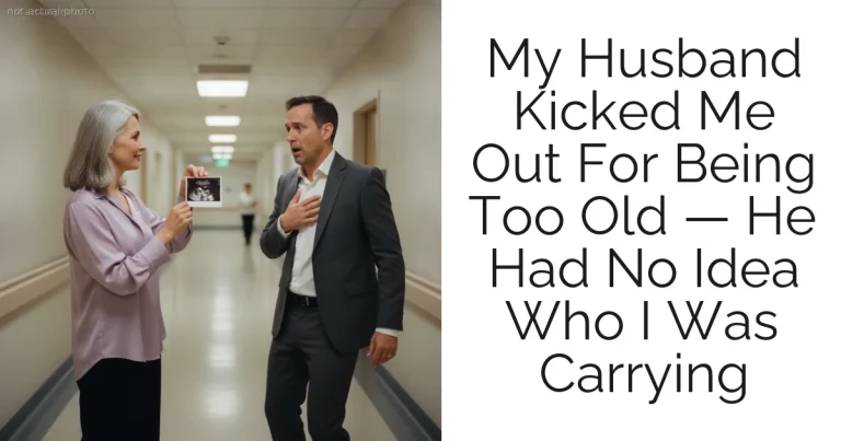 My Husband Kicked Me Out For Being Too Old — He Had No Idea Who I Was Carrying