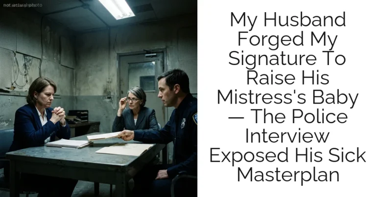 My Husband Forged My Signature To Raise His Mistress's Baby — The Police Interview Exposed His Sick Masterplan