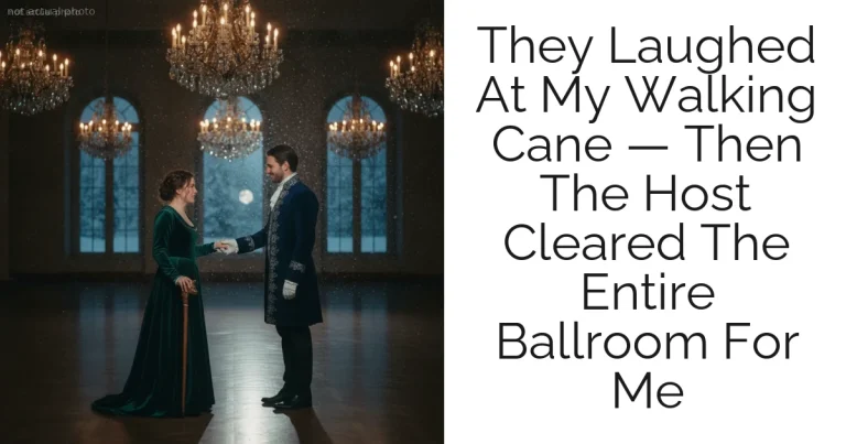 They Laughed At My Walking Cane — Then The Host Cleared The Entire Ballroom For Me