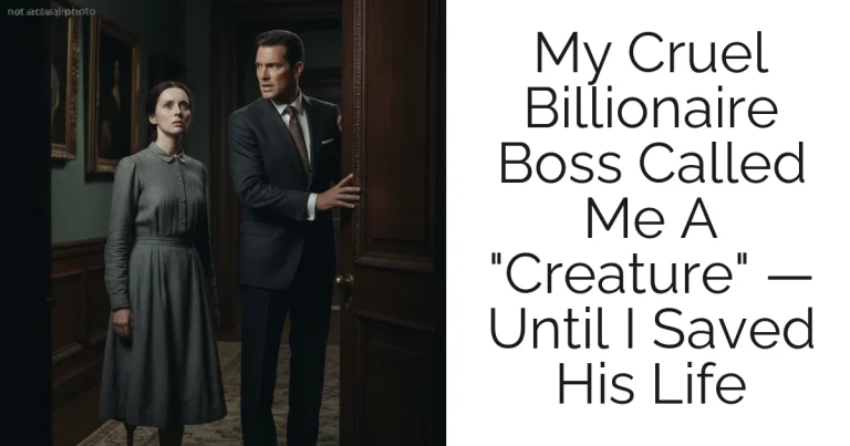 My Cruel Billionaire Boss Called Me A "Creature" — Until I Saved His Life
