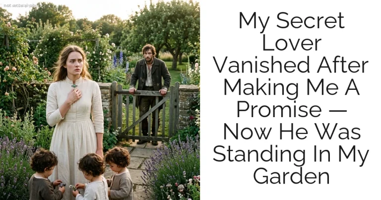 My Secret Lover Vanished After Making Me A Promise — Now He Was Standing In My Garden