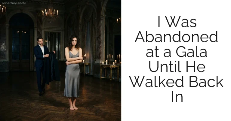 I Was Abandoned at a Gala Until He Walked Back In