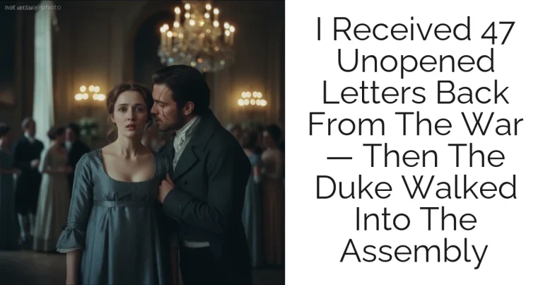 I Received 47 Unopened Letters Back From The War — Then The Duke Walked Into The Assembly