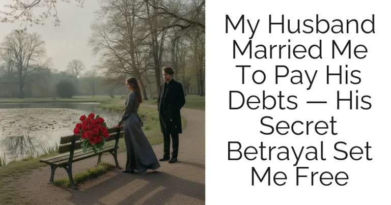 My Husband Married Me To Pay His Debts — His Secret Betrayal Set Me Free