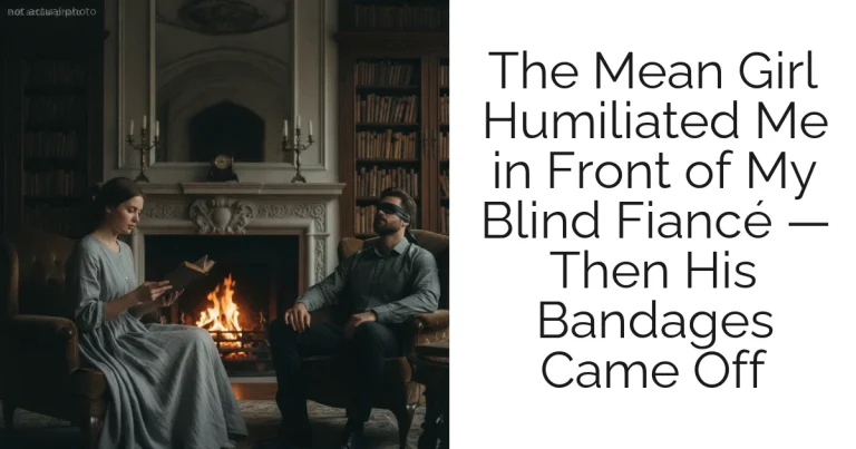 The Mean Girl Humiliated Me in Front of My Blind Fiancé — Then His Bandages Came Off