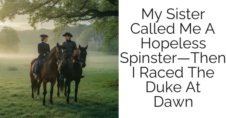 My Sister Called Me A Hopeless Spinster—Then I Raced The Duke At Dawn