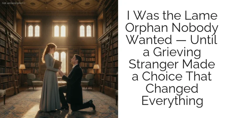 I Was the Lame Orphan Nobody Wanted — Until a Grieving Stranger Made a Choice That Changed Everything