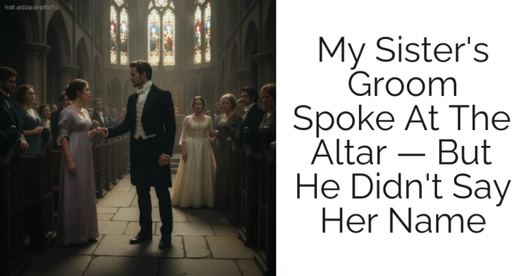 My Sister's Groom Spoke At The Altar — But He Didn't Say Her Name