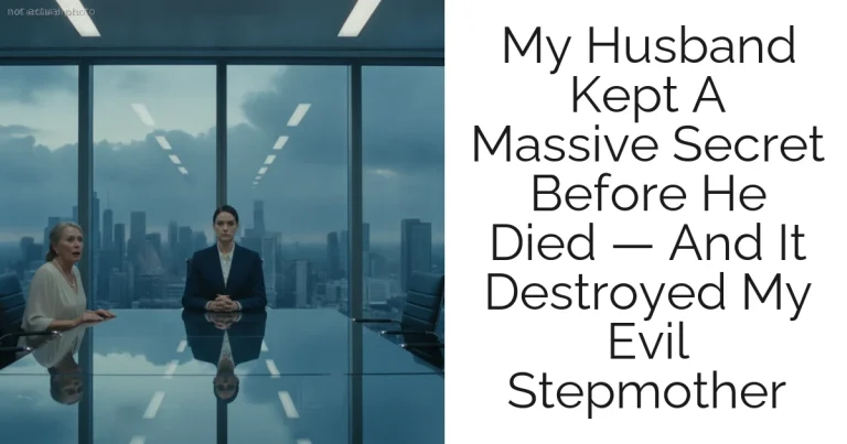 My Husband Kept A Massive Secret Before He Died — And It Destroyed My Evil Stepmother