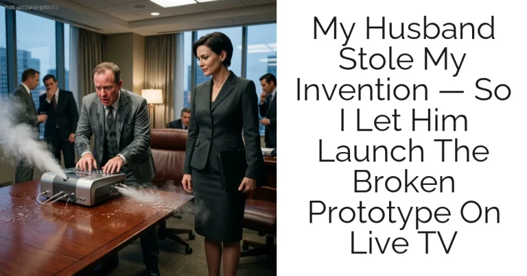 My Husband Stole My Invention — So I Let Him Launch The Broken Prototype On Live TV