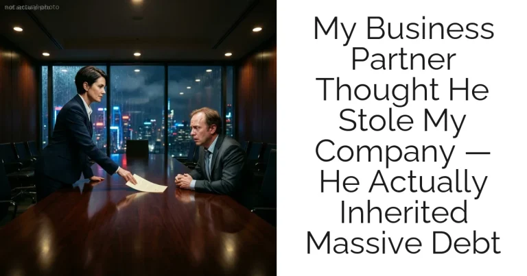My Business Partner Thought He Stole My Company — He Actually Inherited Massive Debt