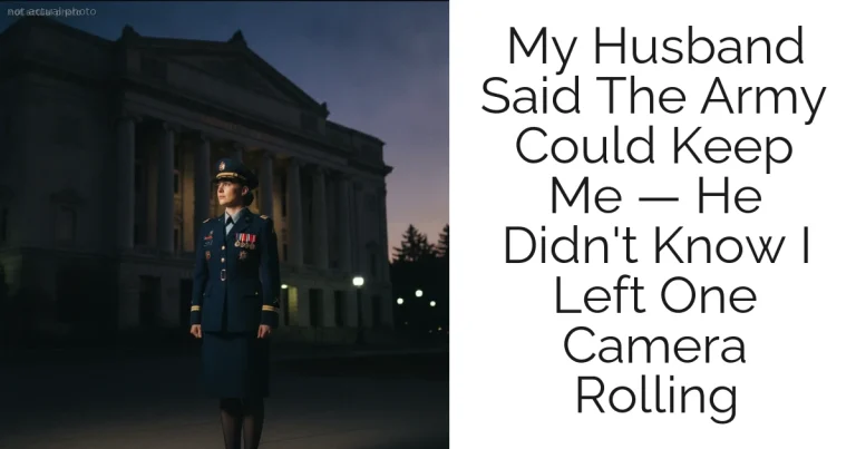 My Husband Said The Army Could Keep Me — He Didn't Know I Left One Camera Rolling