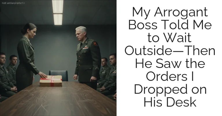 My Arrogant Boss Told Me to Wait Outside—Then He Saw the Orders I Dropped on His Desk