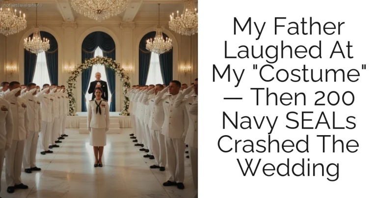 My Father Laughed At My "Costume" — Then 200 Navy SEALs Crashed The Wedding