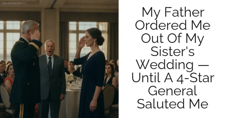My Father Ordered Me Out Of My Sister's Wedding — Until A 4-Star General Saluted Me