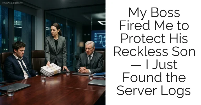 My Boss Fired Me to Protect His Reckless Son — I Just Found the Server Logs