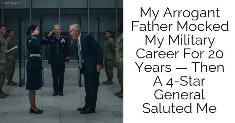 My Arrogant Father Mocked My Military Career For 20 Years — Then A 4-Star General Saluted Me