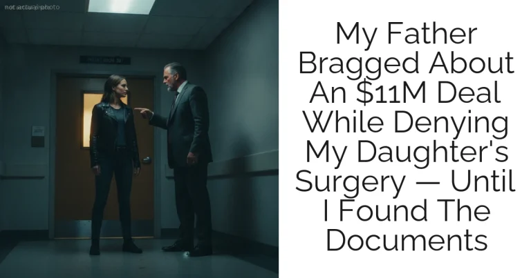 My Father Bragged About An $11M Deal While Denying My Daughter's Surgery — Until I Found The Documents