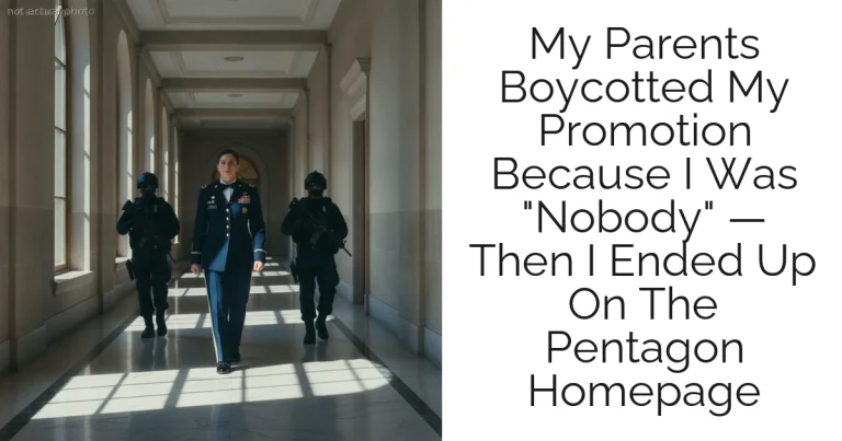 My Parents Boycotted My Promotion Because I Was "Nobody" — Then I Ended Up On The Pentagon Homepage