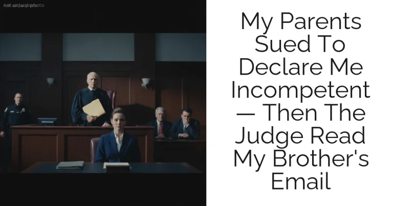 My Parents Sued To Declare Me Incompetent — Then The Judge Read My Brother's Email