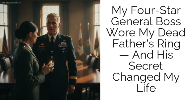 My Four-Star General Boss Wore My Dead Father's Ring — And His Secret Changed My Life