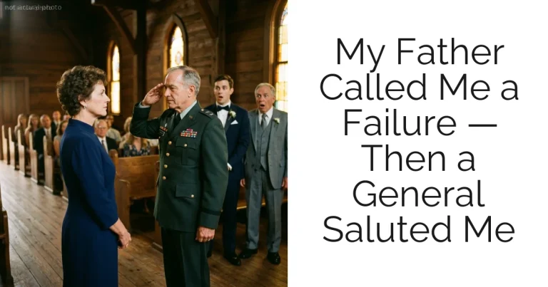 My Father Called Me a Failure — Then a General Saluted Me