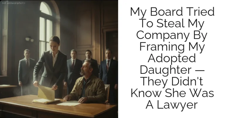 My Board Tried To Steal My Company By Framing My Adopted Daughter — They Didn't Know She Was A Lawyer