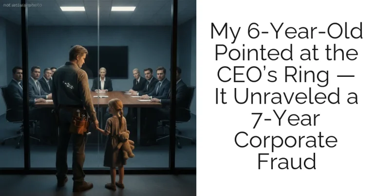 My 6-Year-Old Pointed at the CEO’s Ring — It Unraveled a 7-Year Corporate Fraud