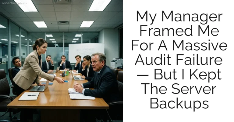 My Manager Framed Me For A Massive Audit Failure — But I Kept The Server Backups