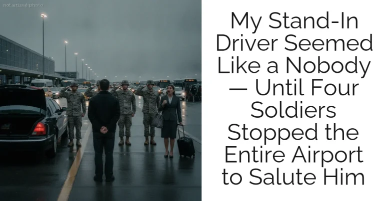 My Stand-In Driver Seemed Like a Nobody — Until Four Soldiers Stopped the Entire Airport to Salute Him