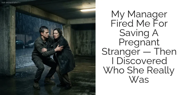 My Manager Fired Me For Saving A Pregnant Stranger — Then I Discovered Who She Really Was