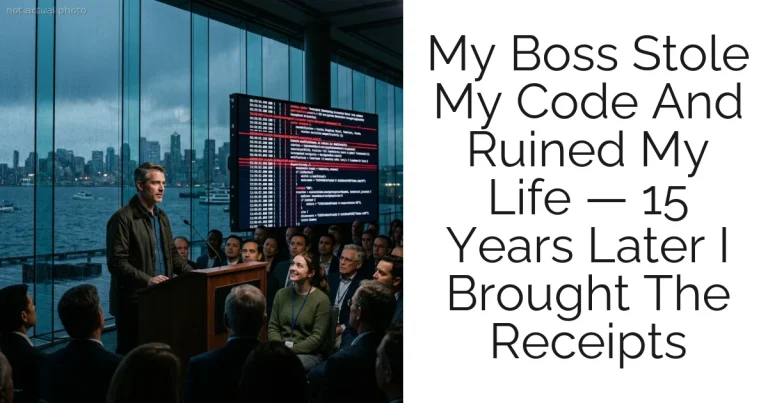 My Boss Stole My Code And Ruined My Life — 15 Years Later I Brought The Receipts