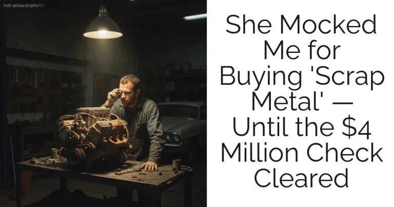 She Mocked Me for Buying 'Scrap Metal' — Until the $4 Million Check Cleared
