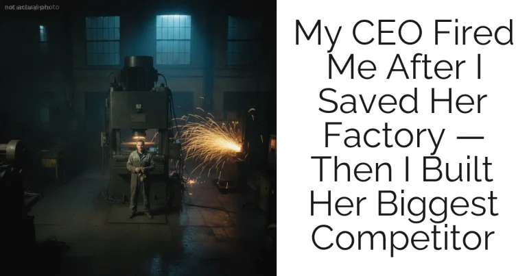 My CEO Fired Me After I Saved Her Factory — Then I Built Her Biggest Competitor
