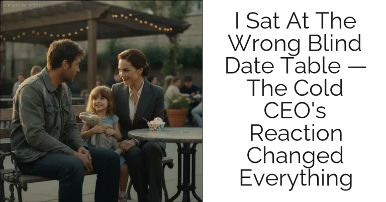 I Sat At The Wrong Blind Date Table — The Cold CEO's Reaction Changed Everything