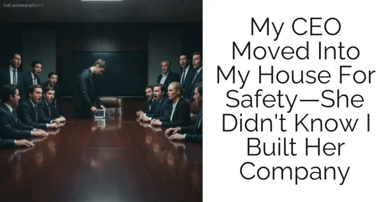 My CEO Moved Into My House For Safety—She Didn't Know I Built Her Company