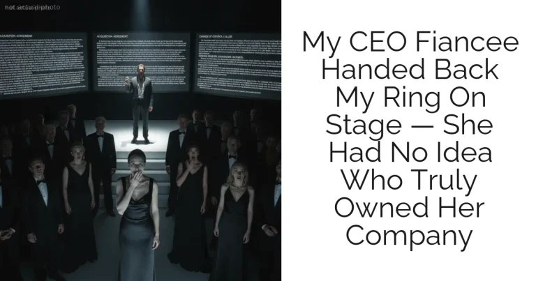 My CEO Fiancee Handed Back My Ring On Stage — She Had No Idea Who Truly Owned Her Company